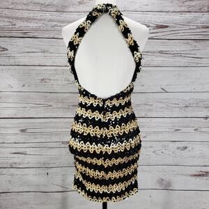 Vintage Climax Karen Okada For David Howard Sequin Bodycon Dress 7/8